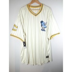 Ethika Baseball Jersey Men 4XL Cream Pinstripe Ethika Familie Streetwear 01 NWT